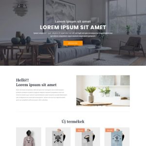 Bútor webshop – Weboldal terv Divi-hez