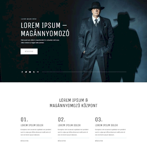 Nyomozó – Weboldal terv Divi-hez
