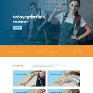 Szőnyegtisztítás – Weboldal terv Divi-hez