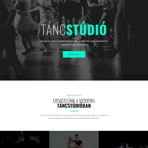 Táncstúdió – Weboldal terv Divi-hez